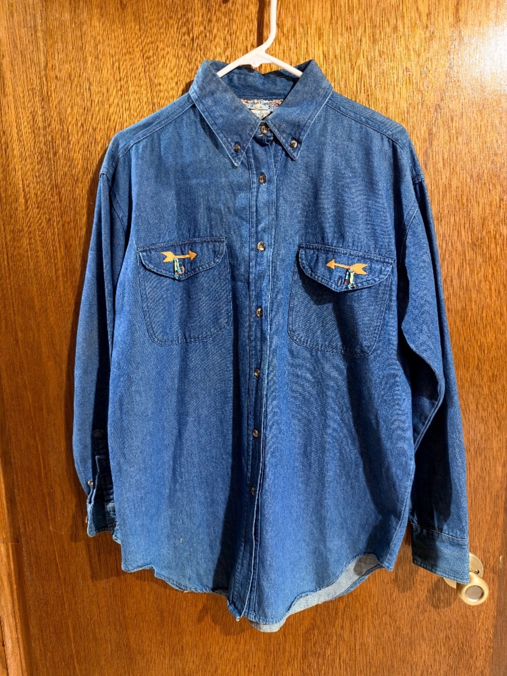 Cotton Express Western Fringe Denim Shirt Women's S